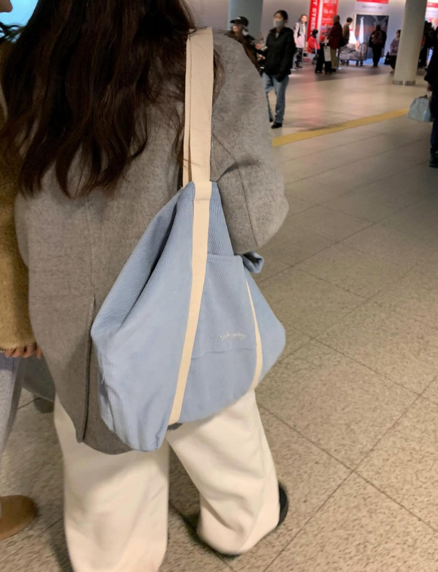 Corduroy big bag-3col
