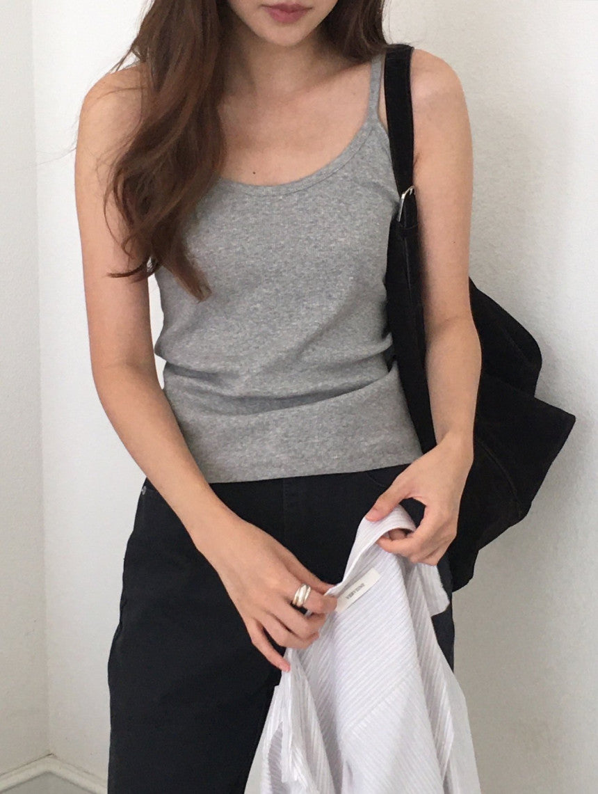 Weenie rib sleeveless-4col