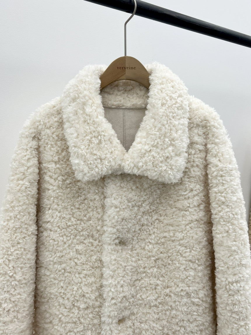 Ales reversible fur shearling jacket-2col