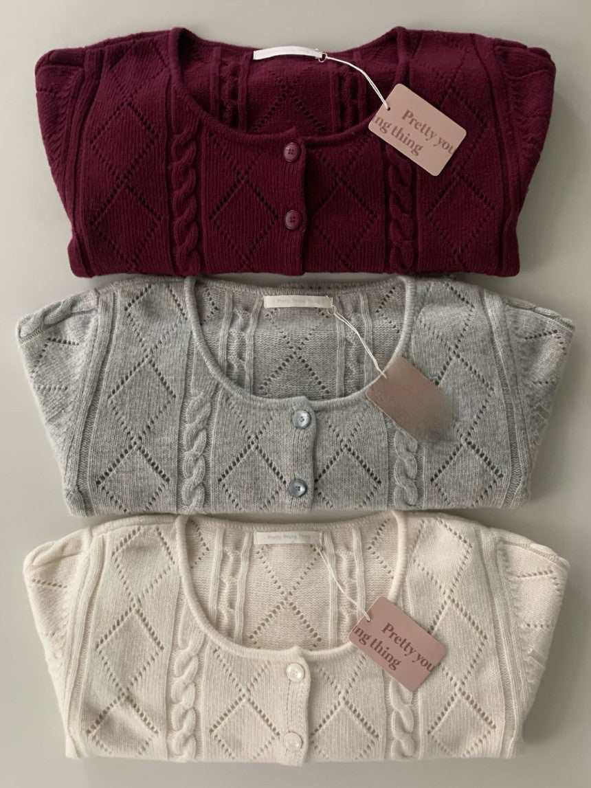 Thing twist cardigan-3col