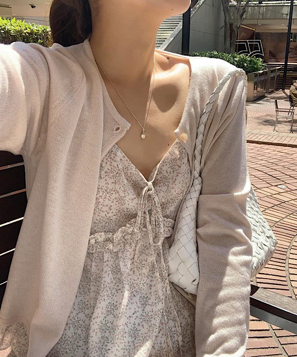 liter twinkle pearl cardigan-3col