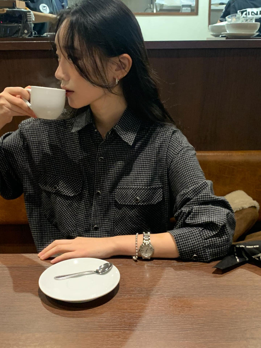 Jade check shirt-3col