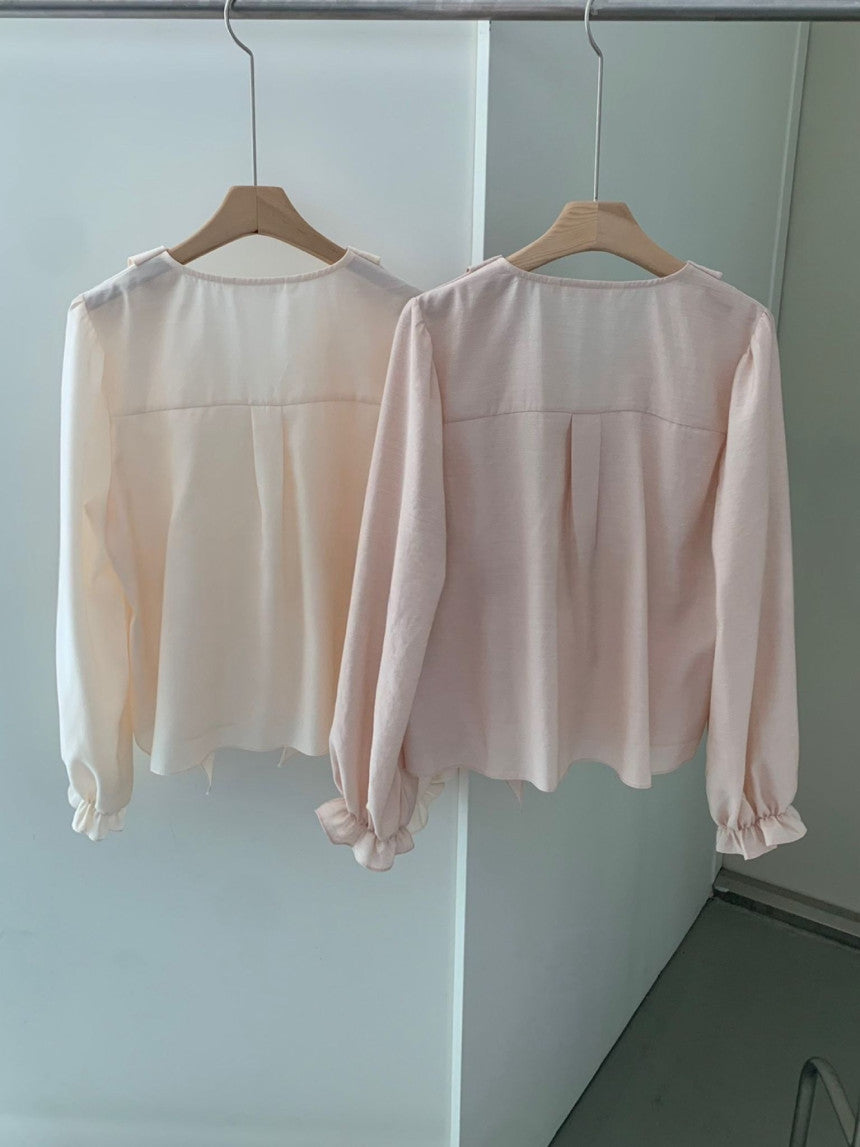 Ruter tie blouse-2col