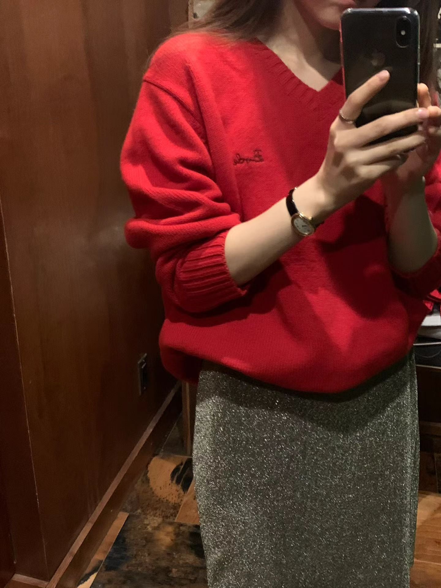 Ounce glitter banding skirt-2col