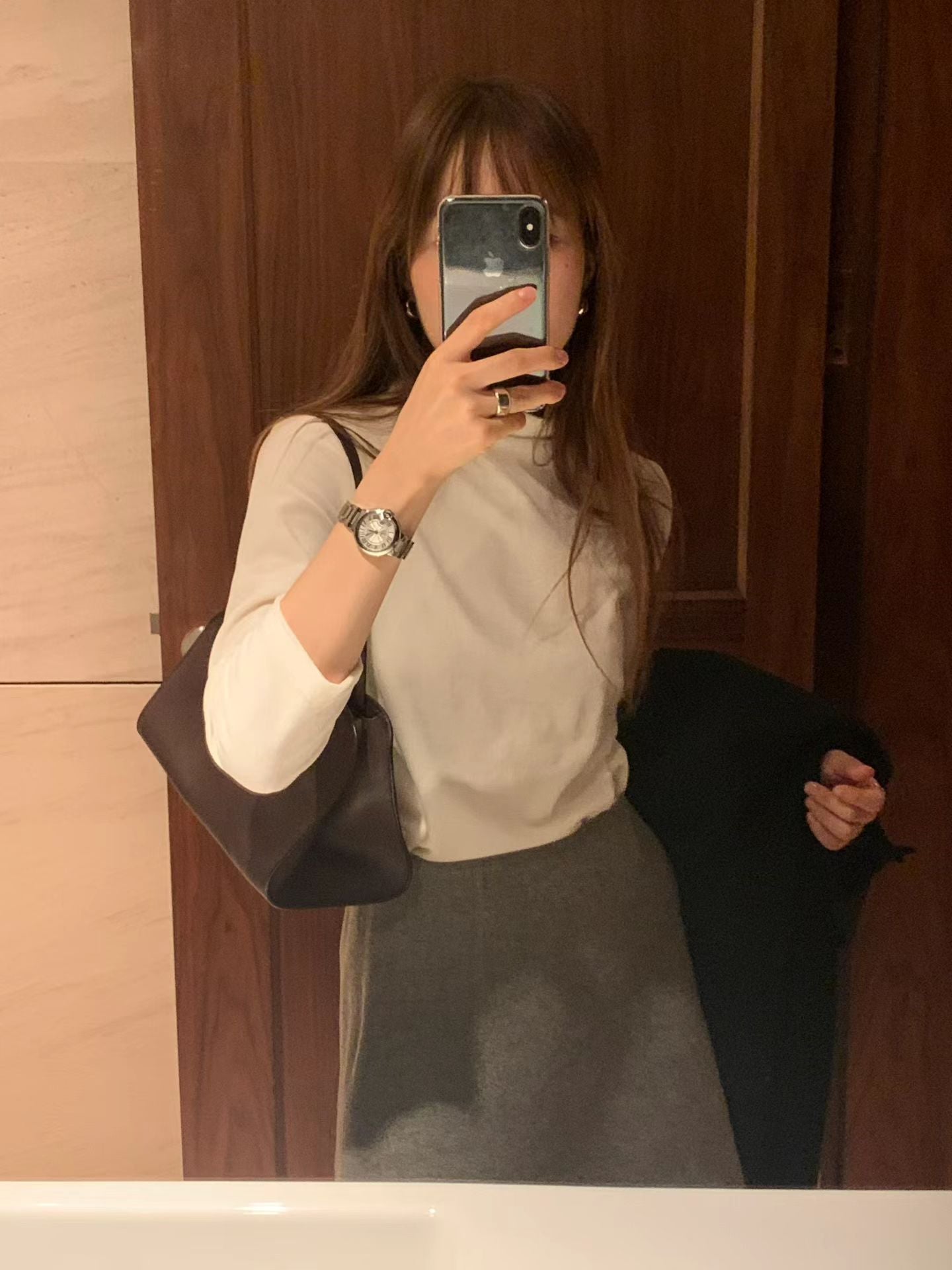 Ounce wool mini skirt-3col