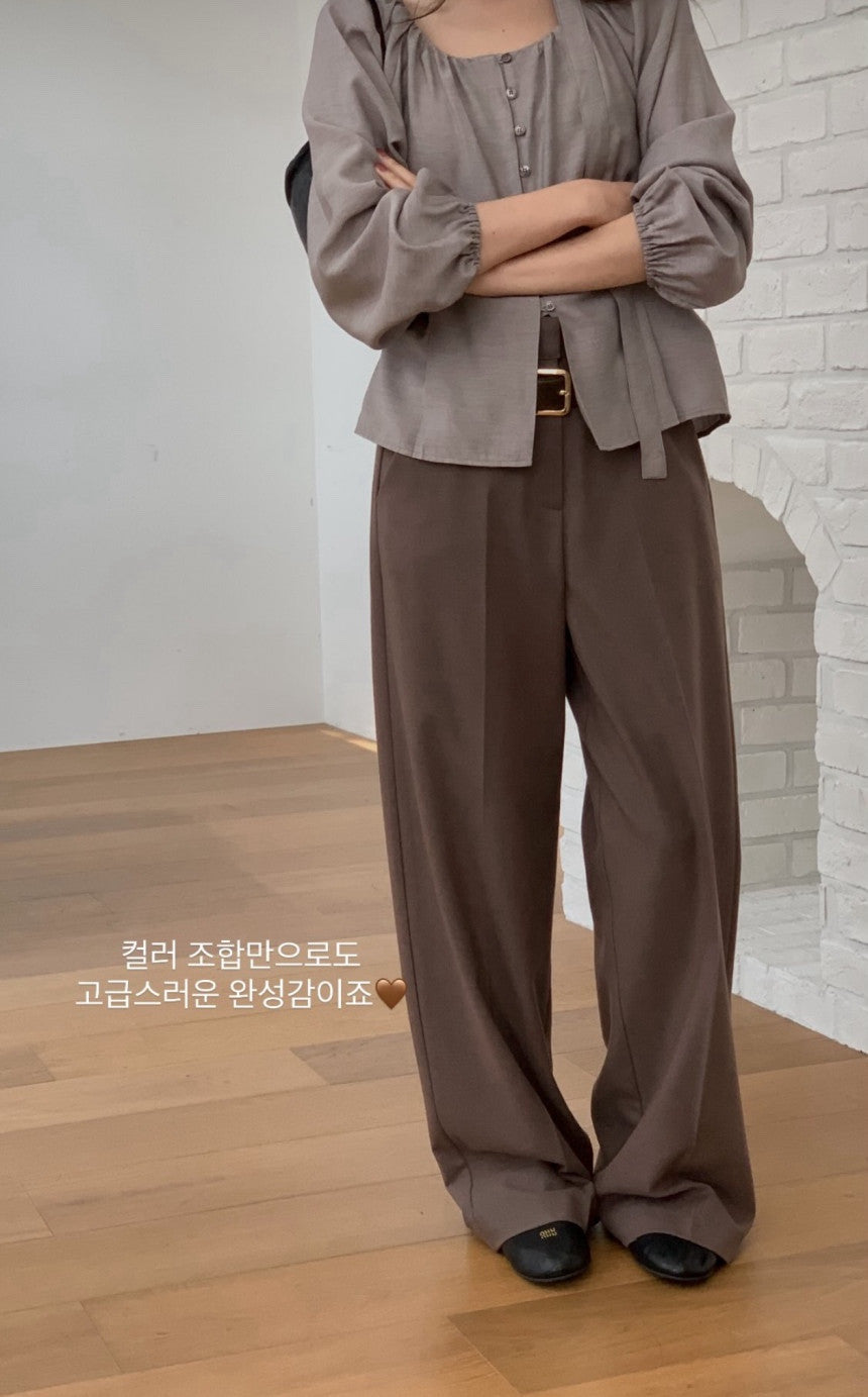 Mute wool blouse-4col