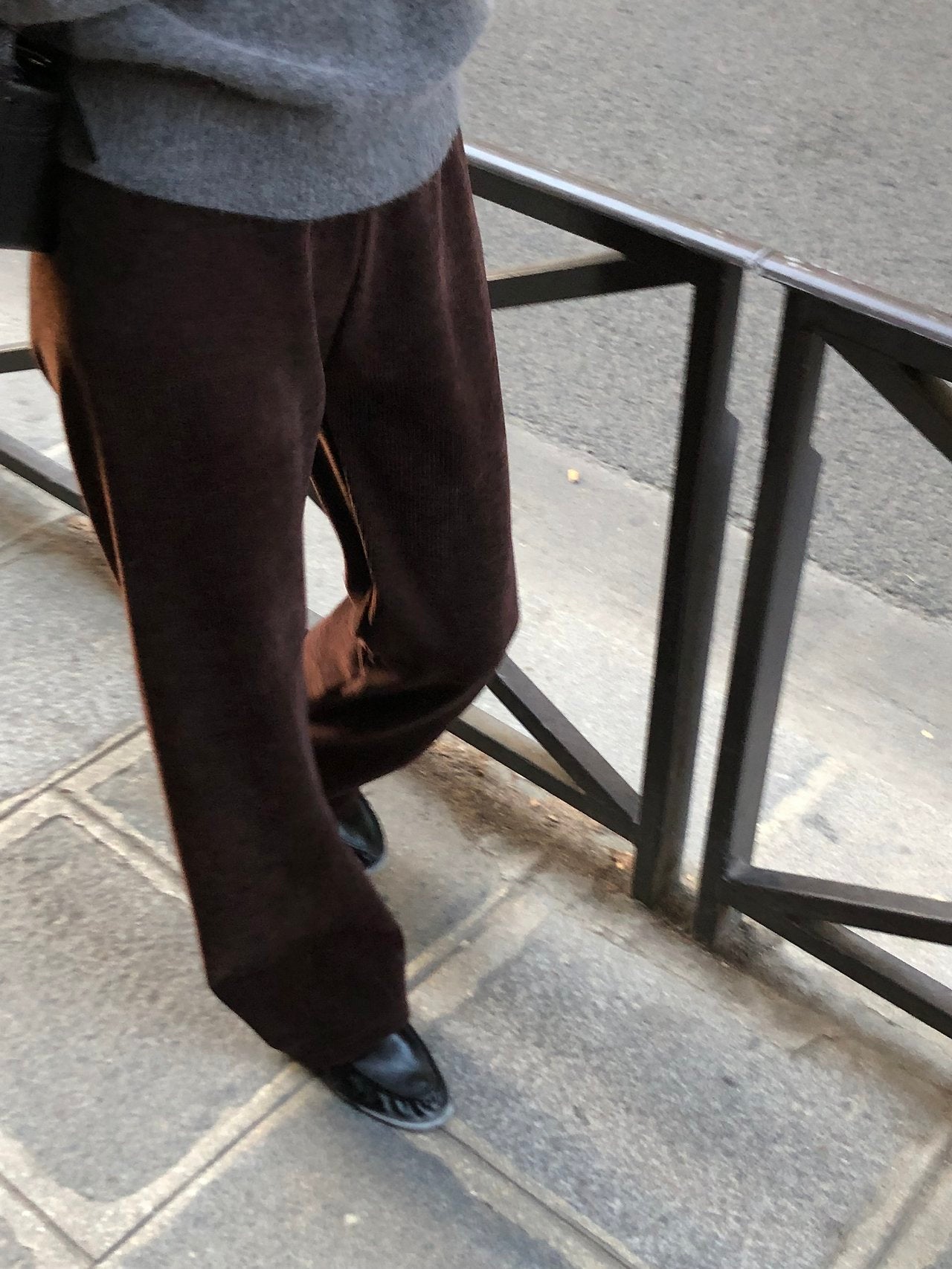 Velour corduroy banding pants-4col