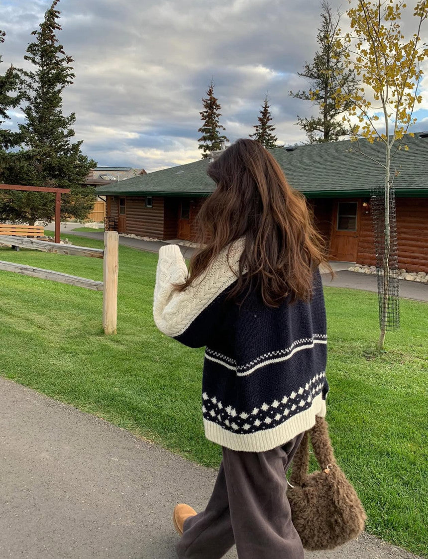 Flower kowechan knit-2col