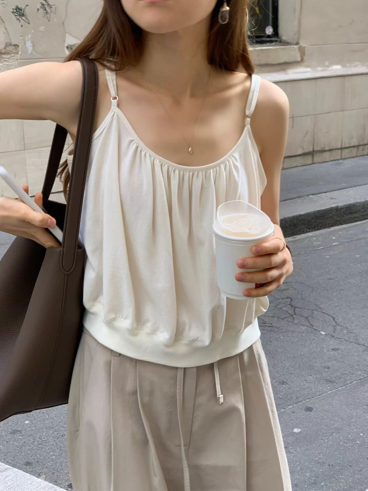 Ounce heize shirring blouse-4col