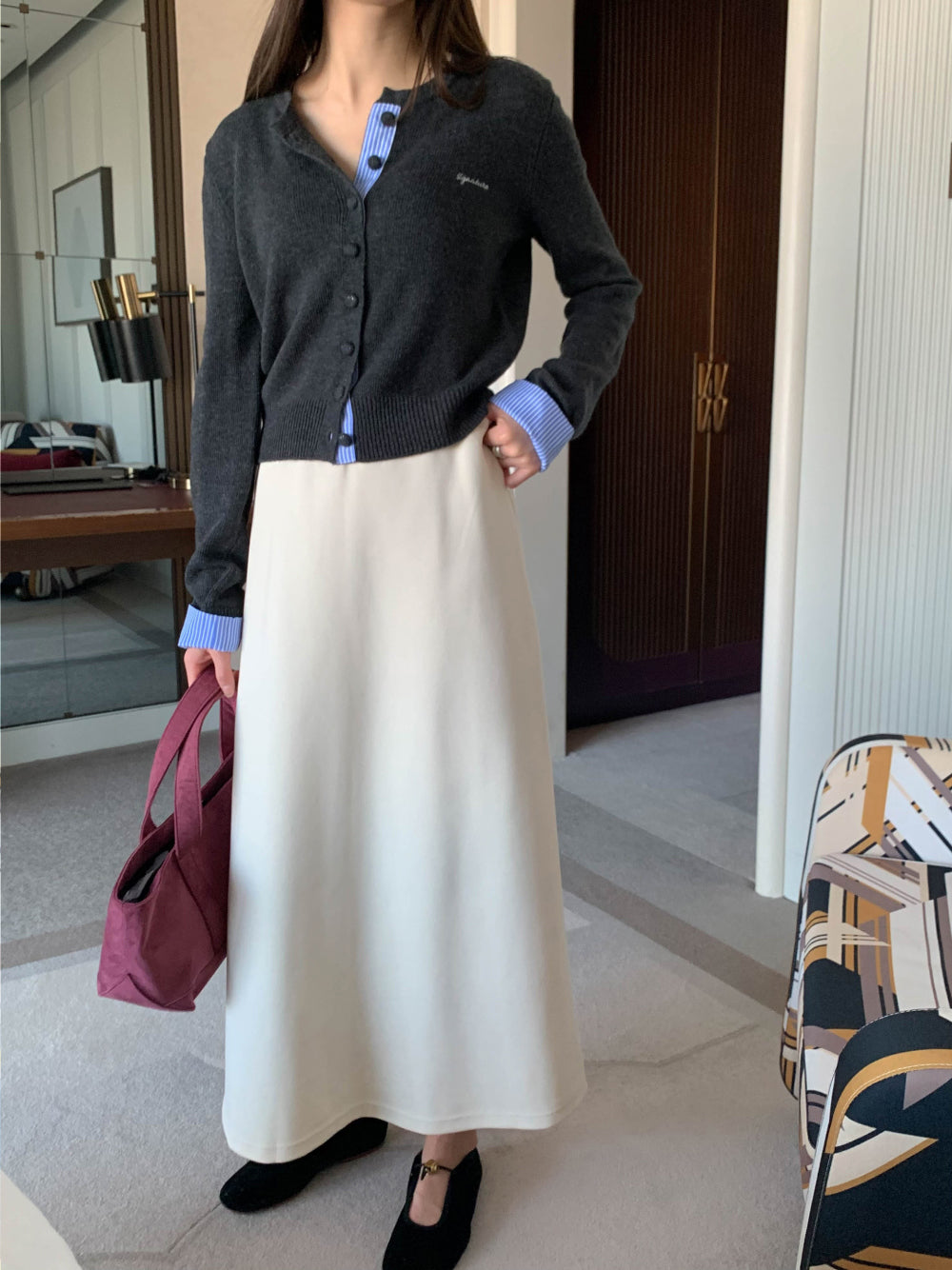 Macaron banding skirt-4col