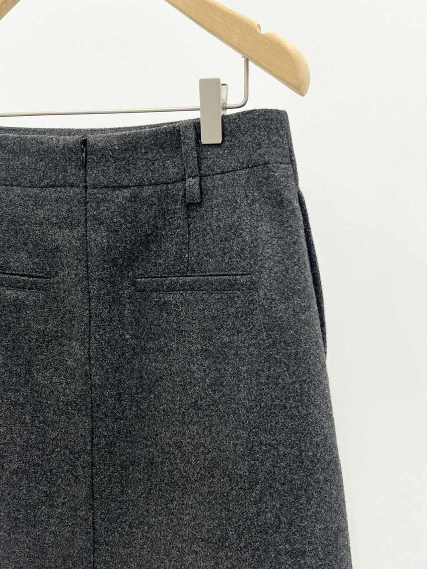 Luze wool midi skirt-2col