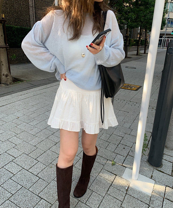 Slow loose alpaca knit-4col