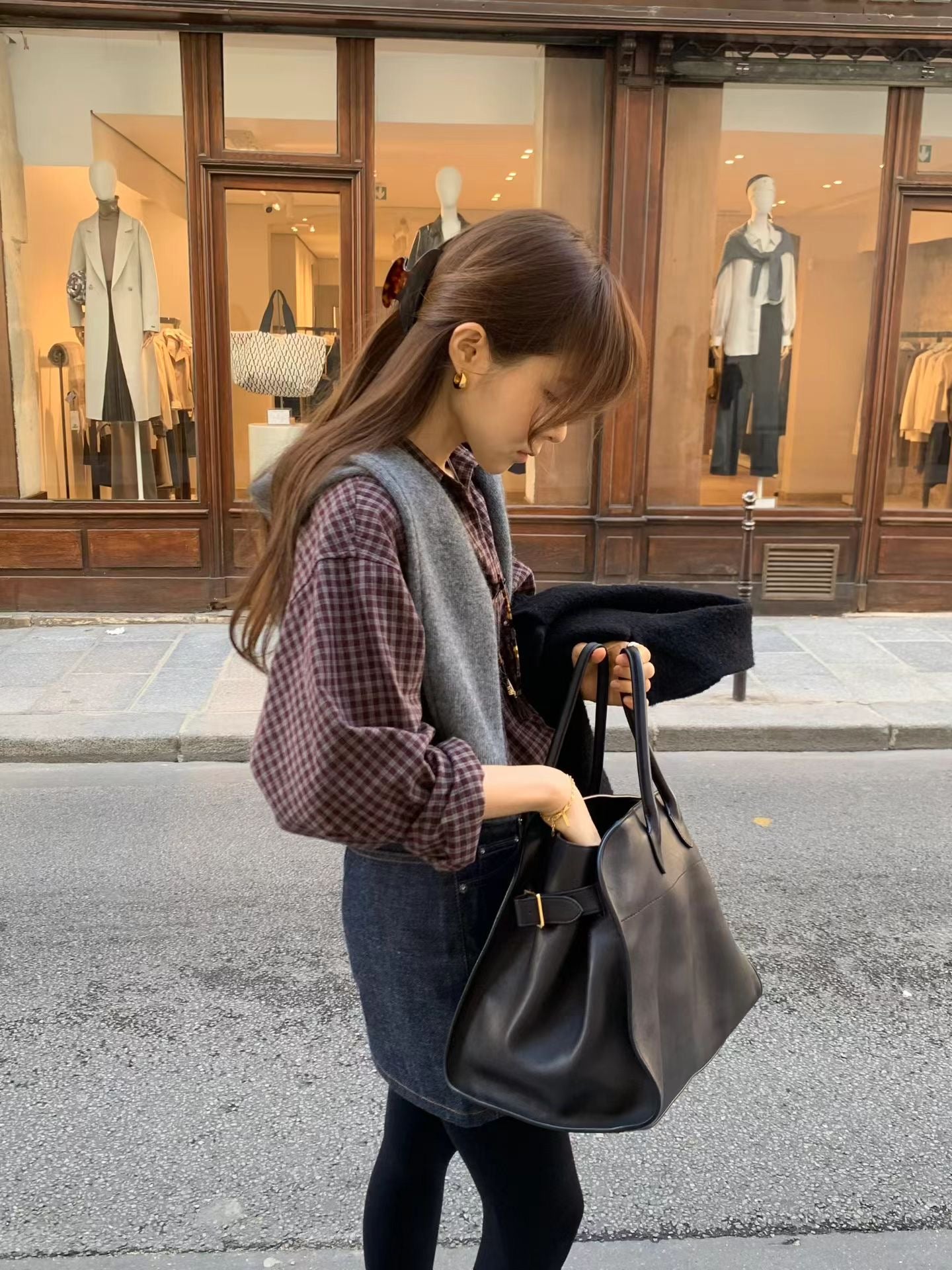 Ounce eve check shirt-2col