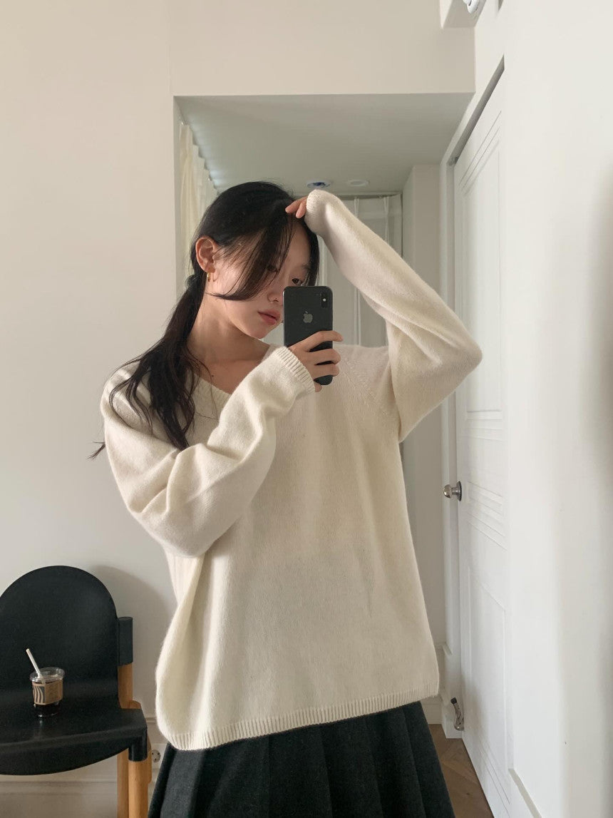 Cashmere airy knit-5col