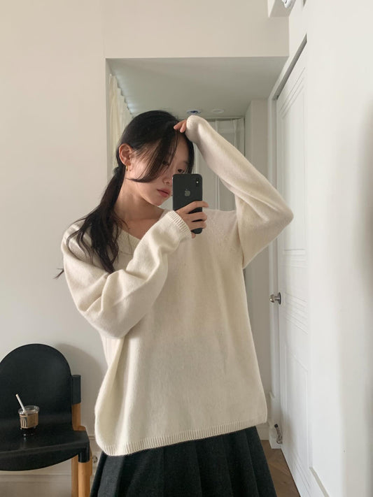 Cashmere airy knit-5col
