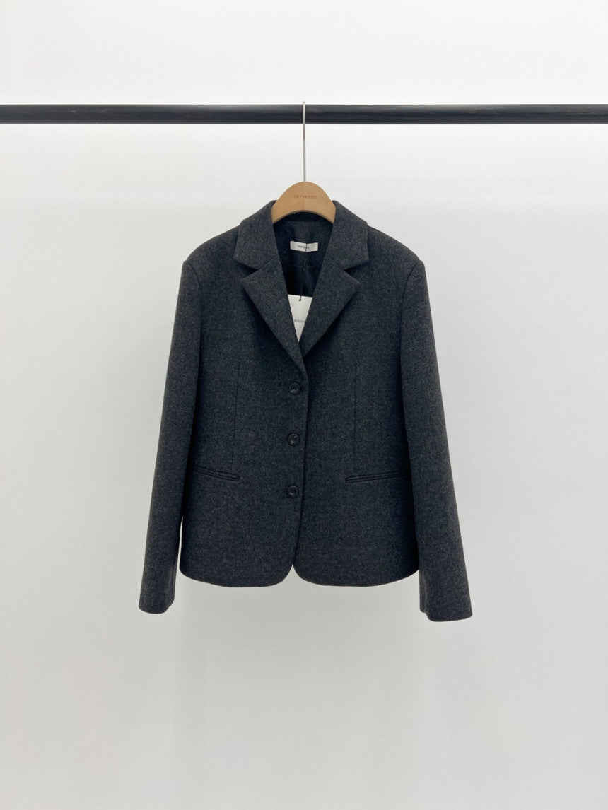 Montaigne wool short jacket-3col