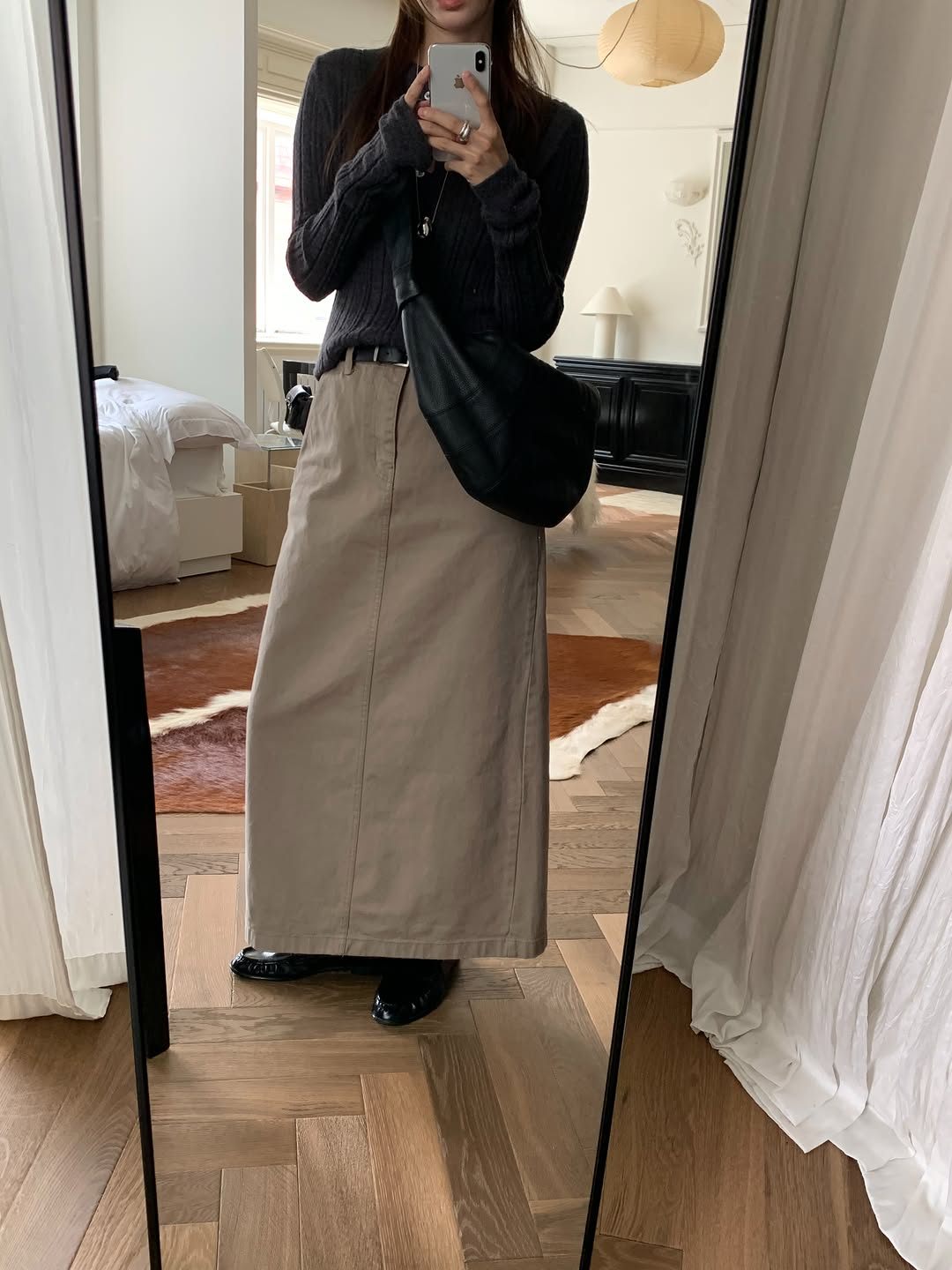 Marie vintage A-line skirt-2col