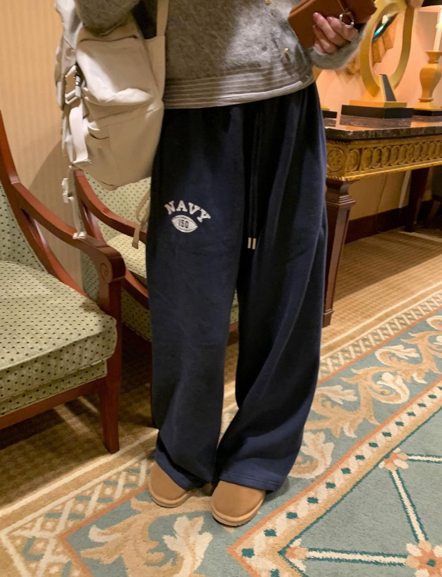 rugby print pants-3col