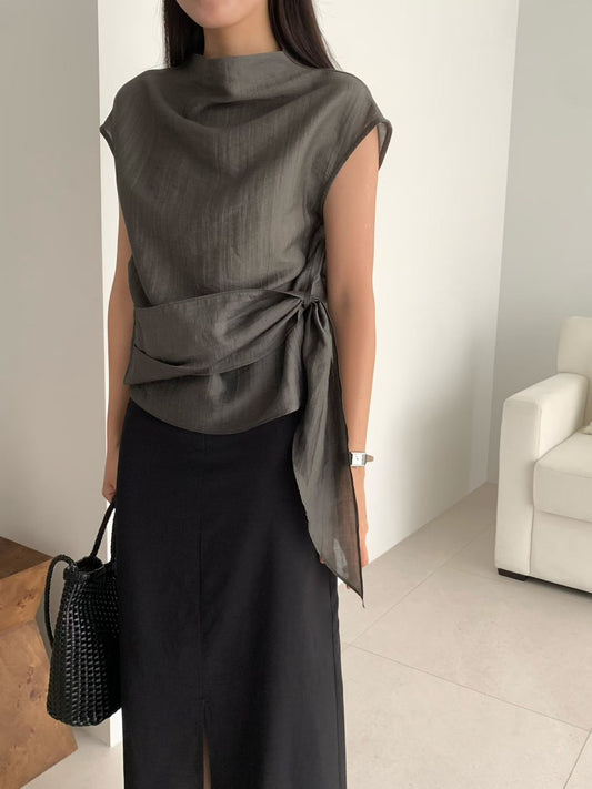 Evel wrap blouse-2col