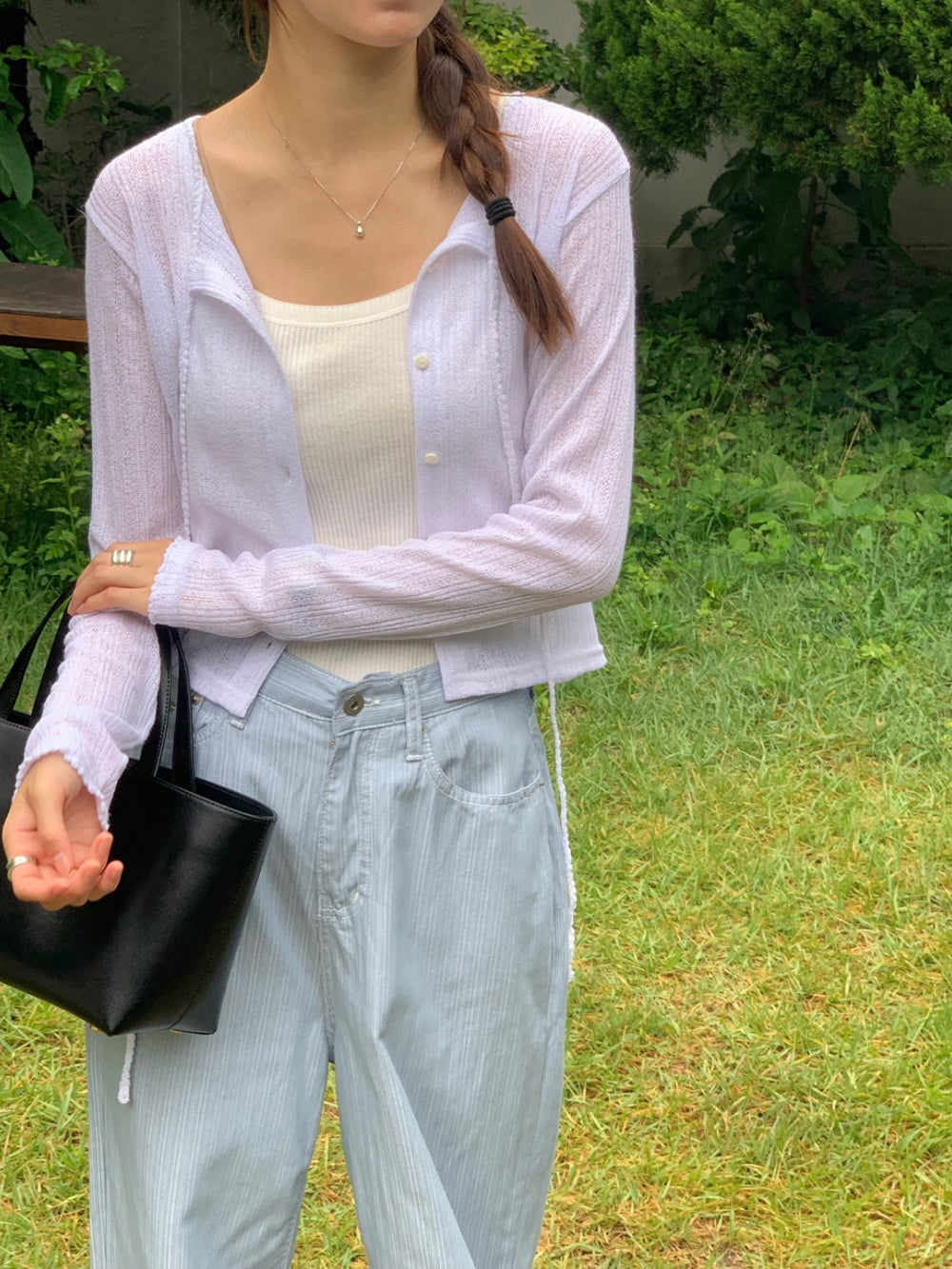 fuzzy cardigan-3col