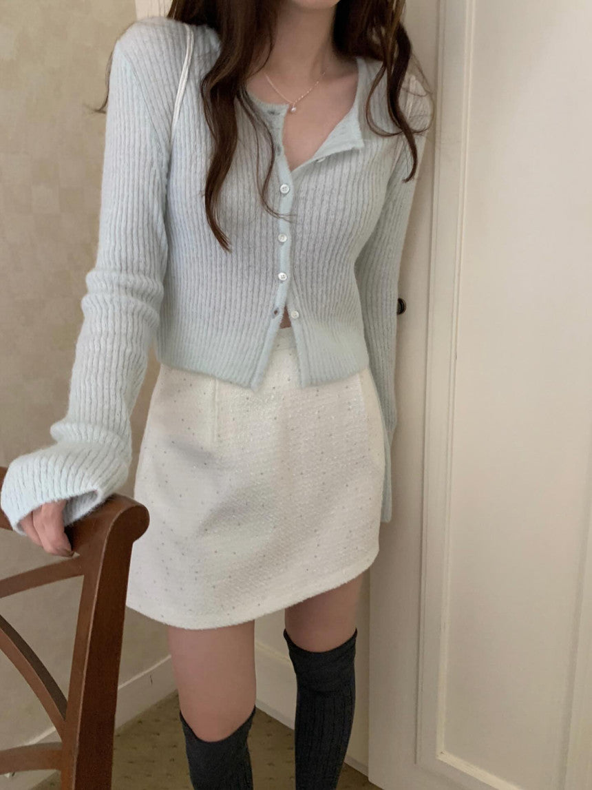 Raul rib cardigan-3col