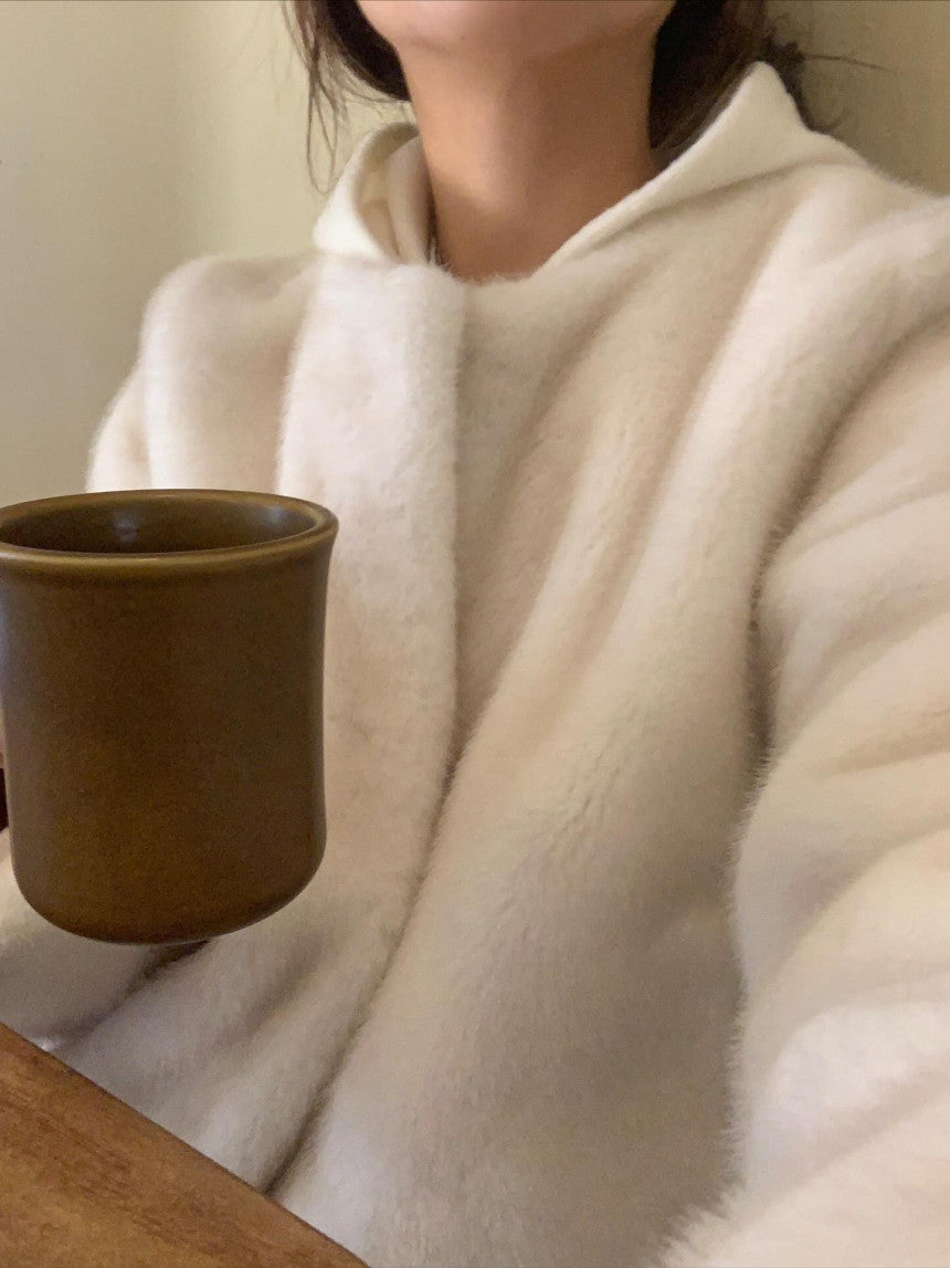 liter sand mink fur jacket-2col