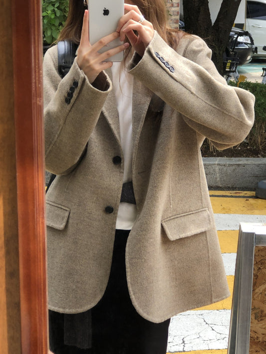 Adele meribo wool handmade jacket-2col