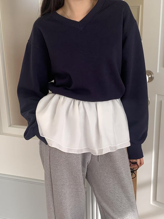 Fever v neck layered MTM-3col