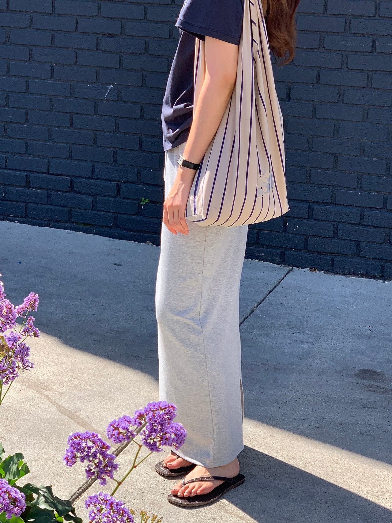 Rive jersey long skirt-4col