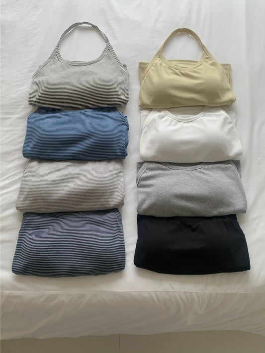 Mango halter cap sleeveless-7col