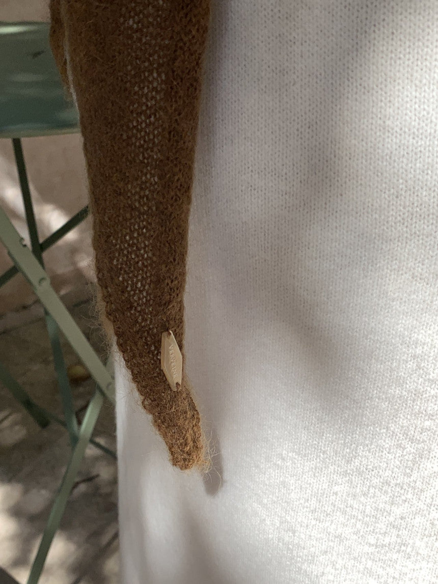 Kid mohair knit scarf-5col