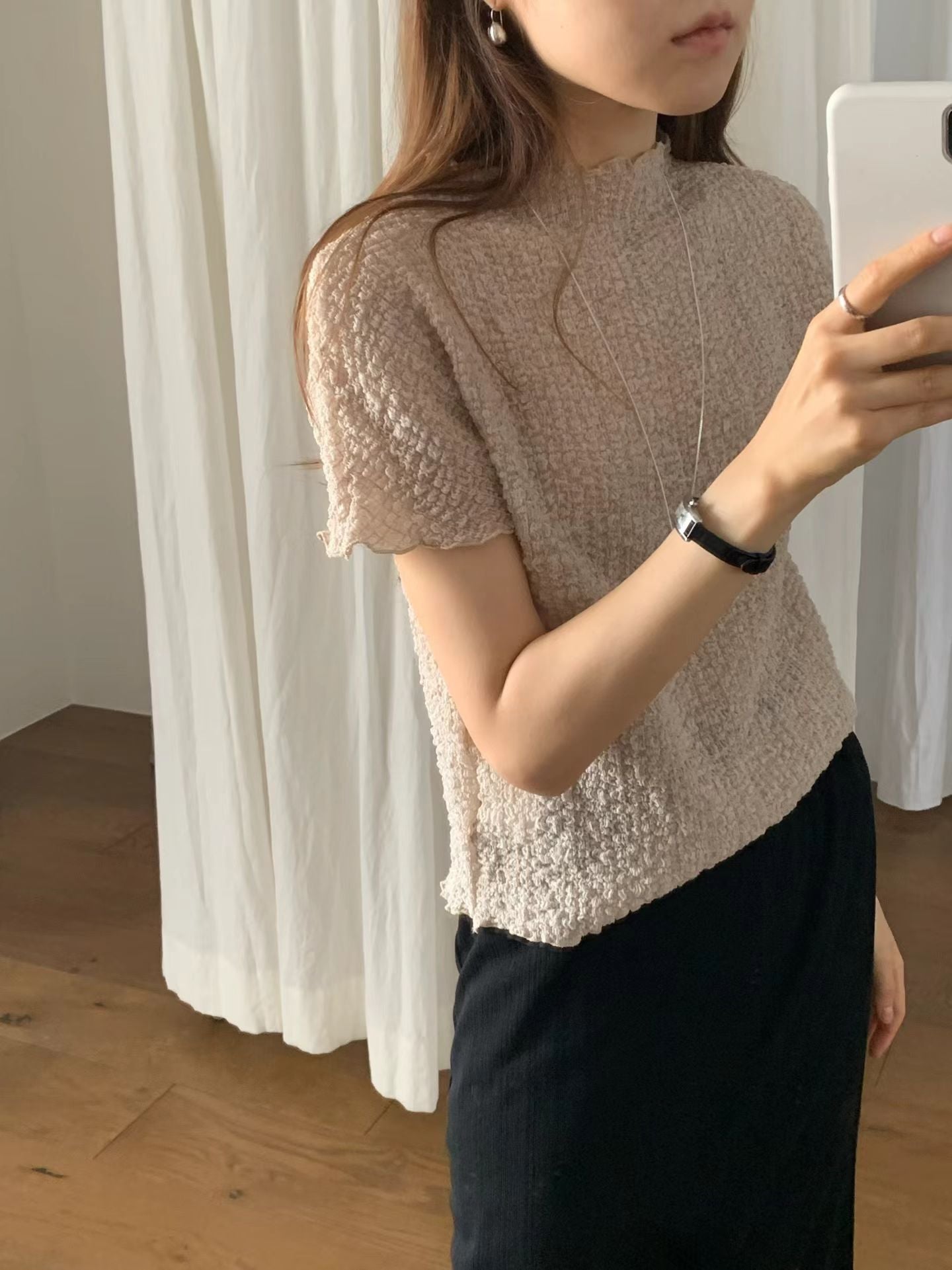 Ounce cloud wrinkle blouse-3col