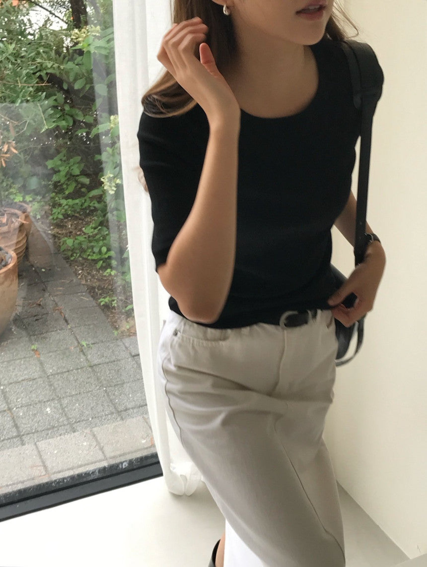 Merry round neck T-3col