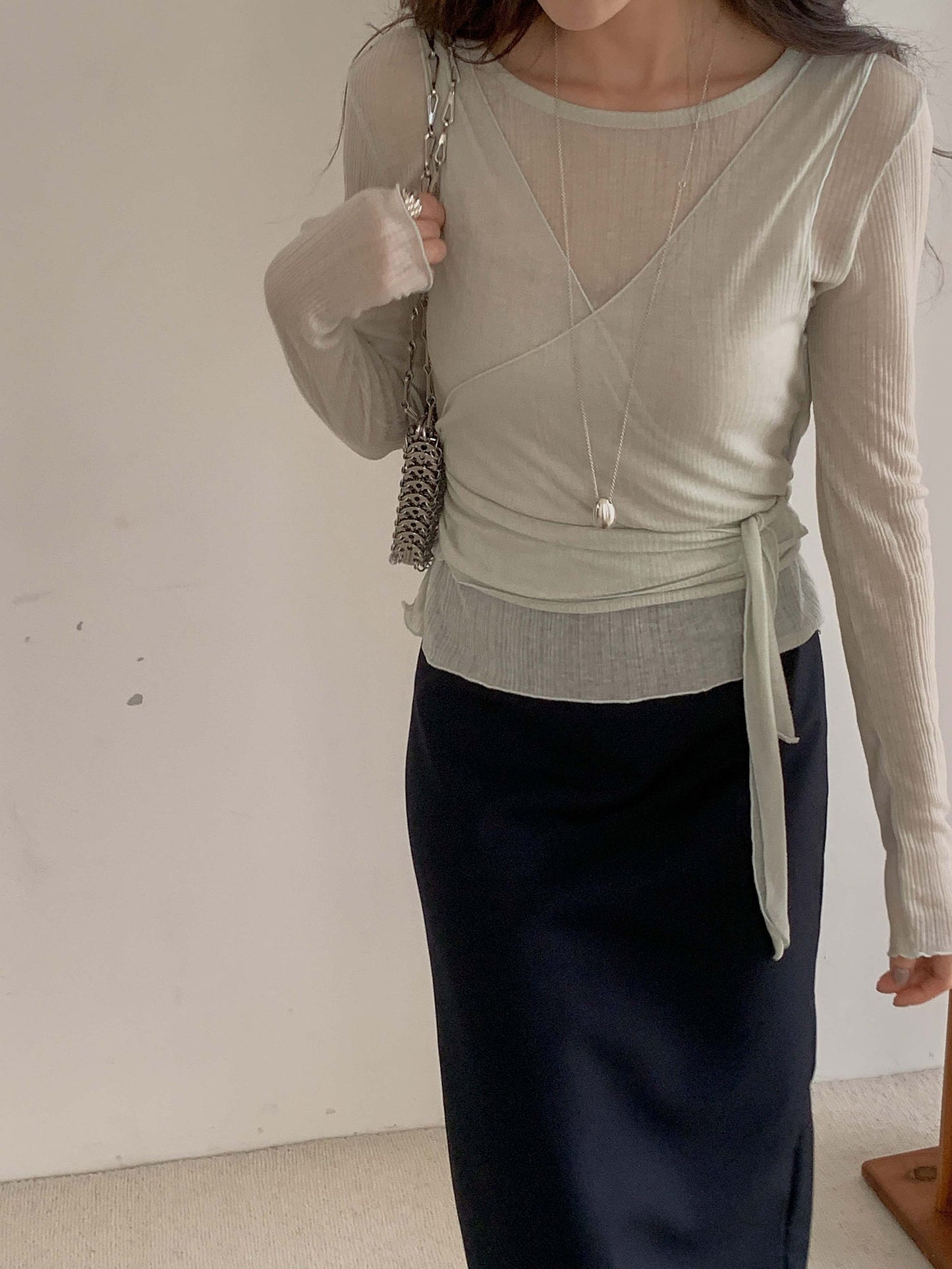 Sophie wrap vest&T set-3col