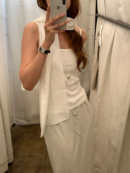 Peony wrinkle logo scarf-2col