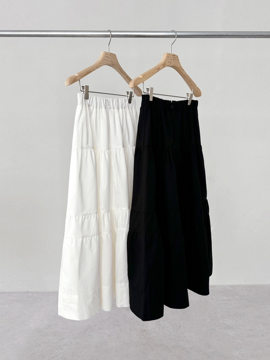 liter anna teard long skirt-2col