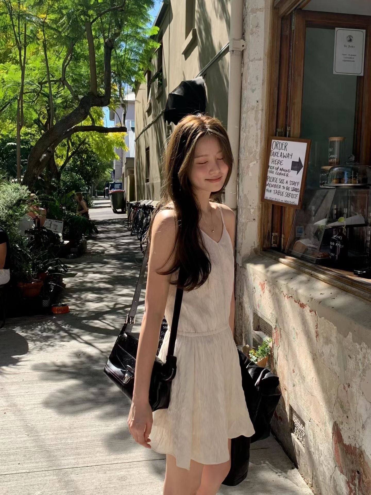 ivory即納 Ounce eilie string onepiece-2col