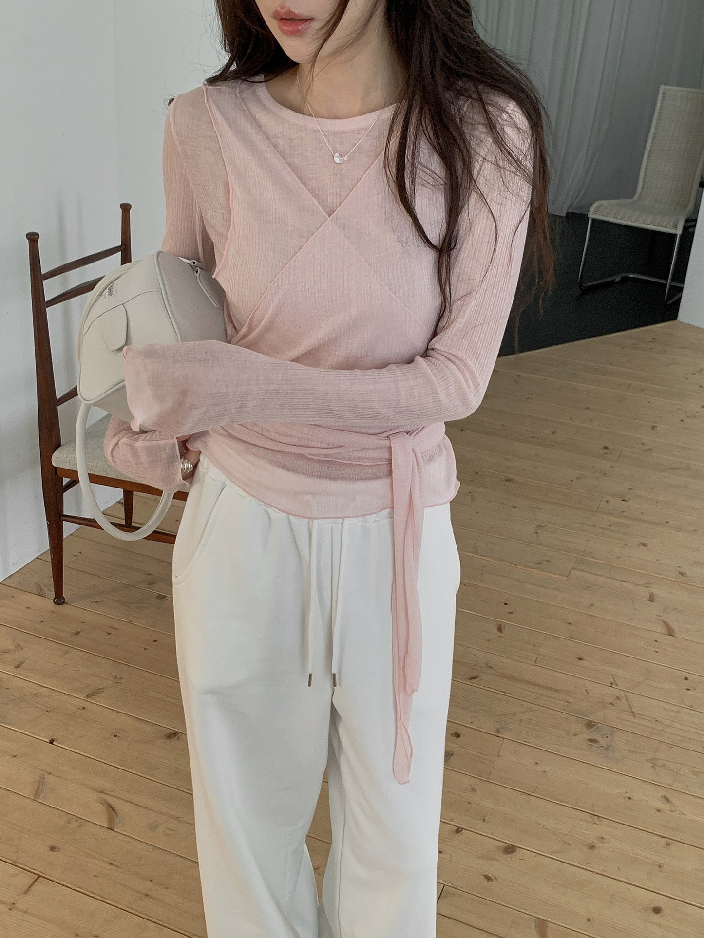 Sophie wrap vest&T set-3col