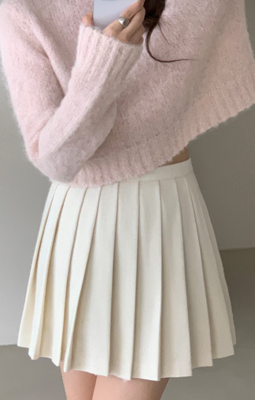 classic wool skirt-3col