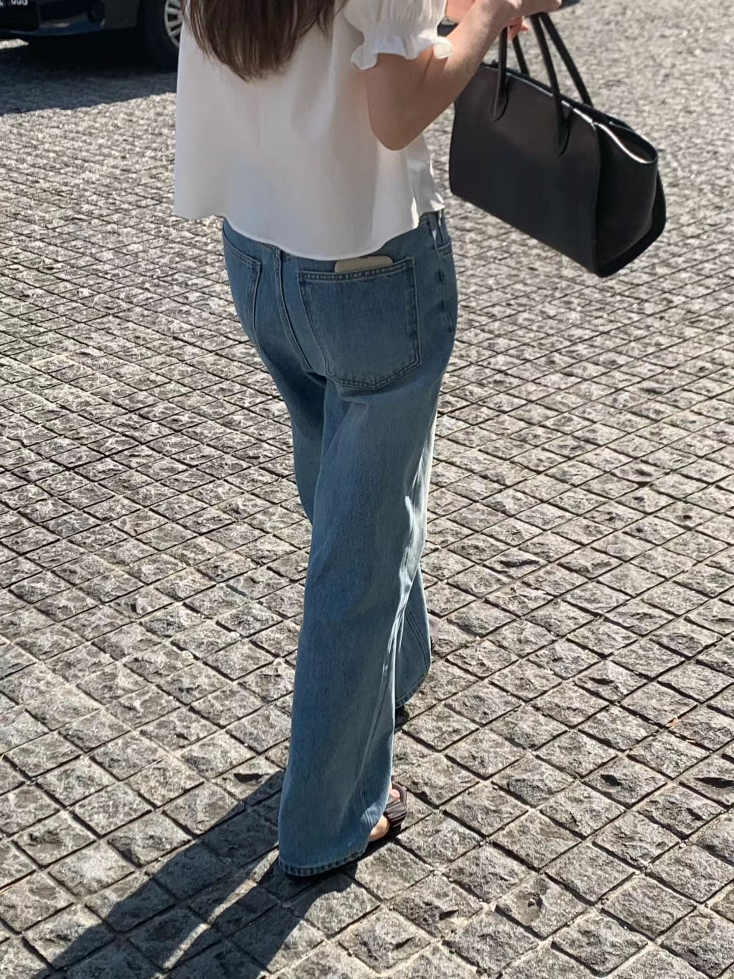 Ounce rosy mid blue denim