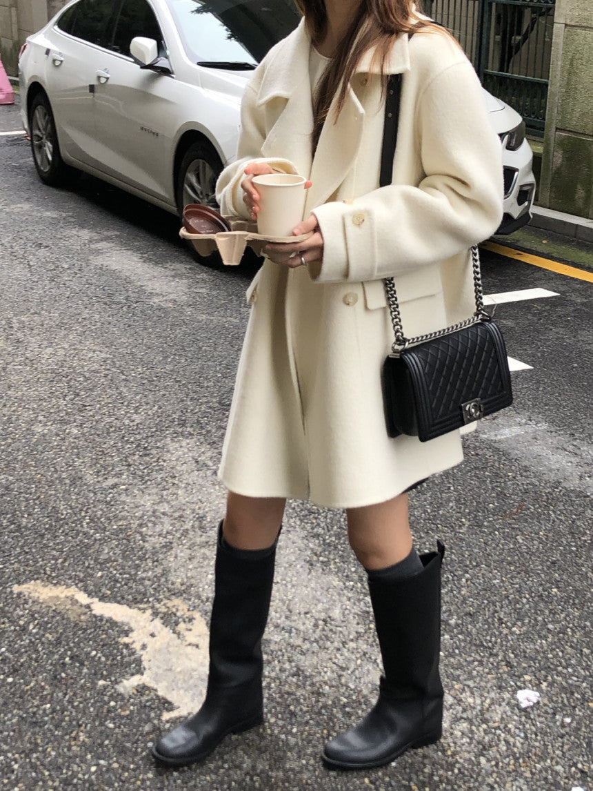 Ellen double handmade coat-2col