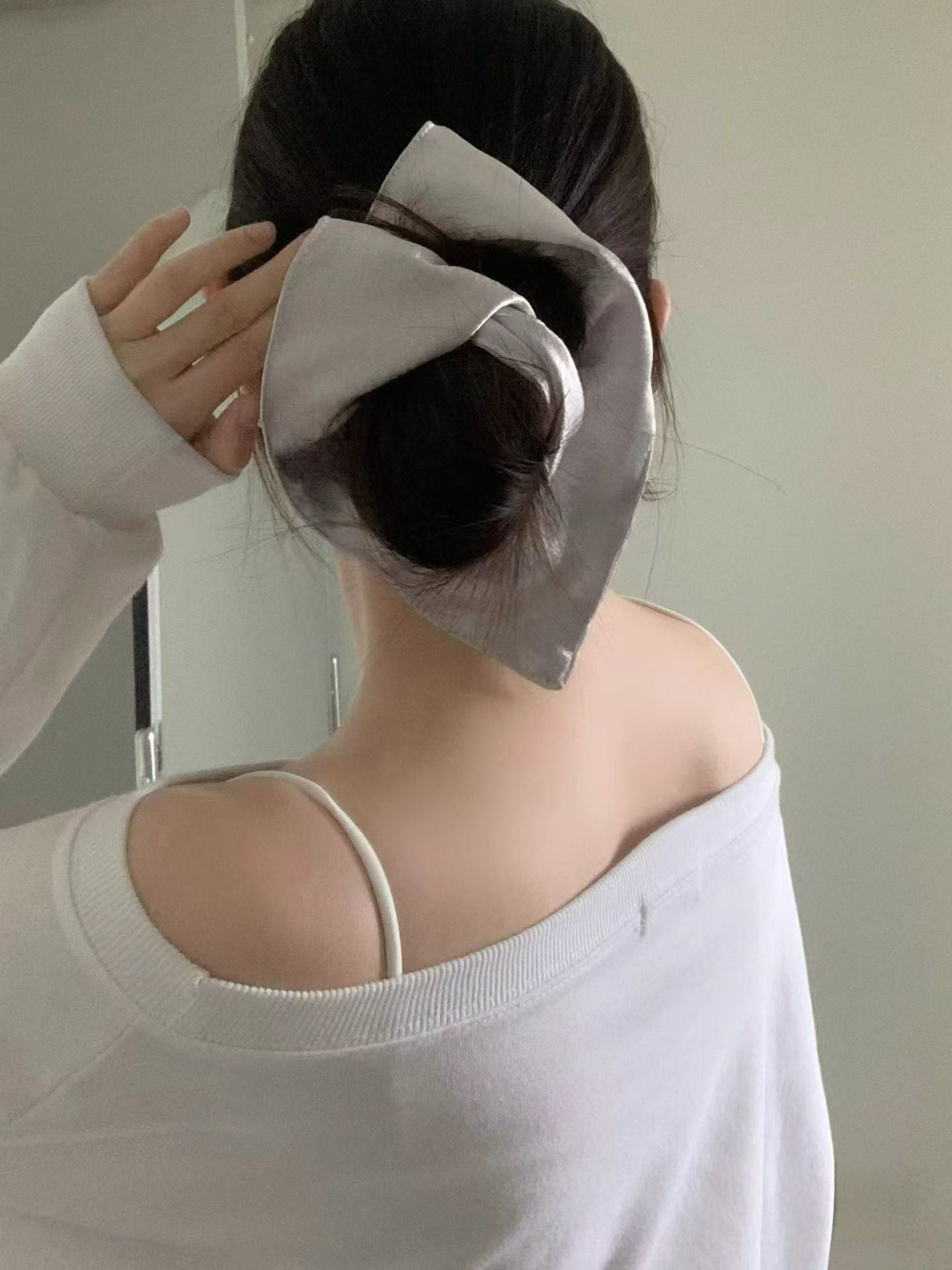 Silver Square Scrunchies