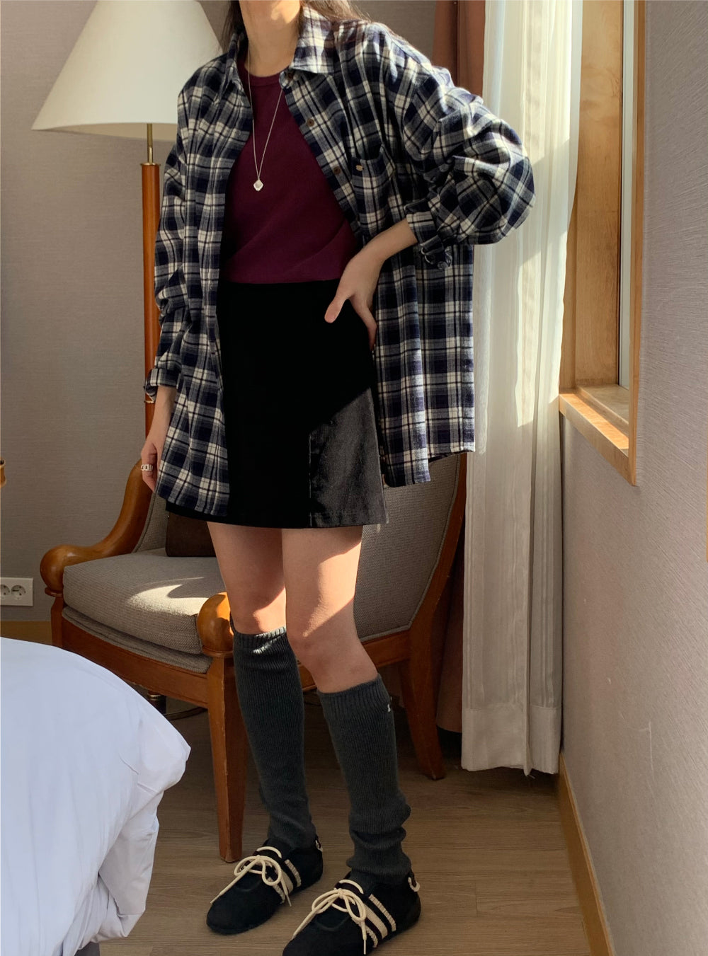 tint check gimo shirt-2col