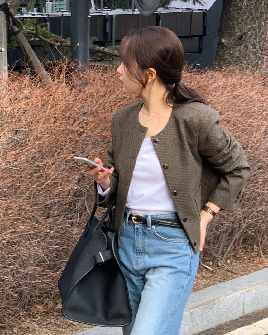 Celine wool no collar jacket