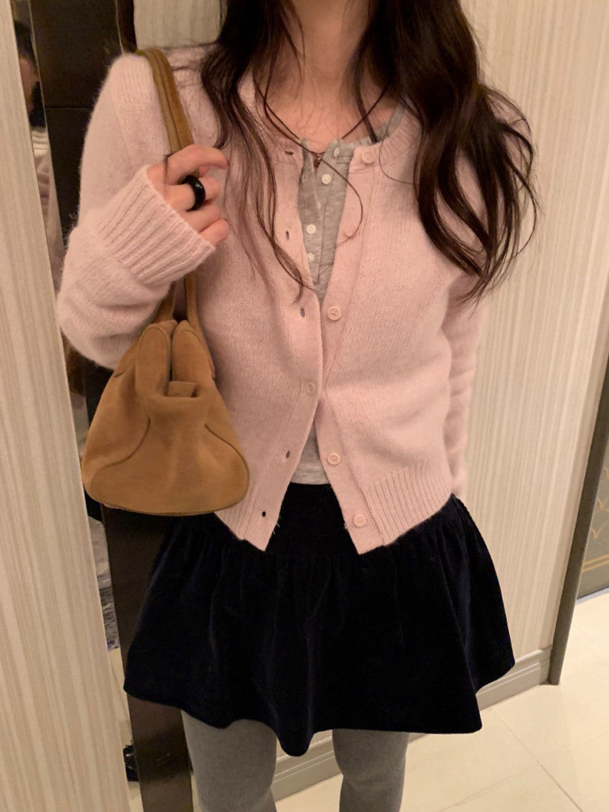 Michelle baby alpaca cardigan-4col