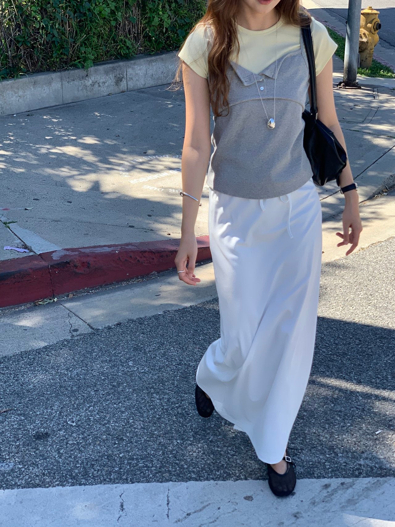 Rive jersey long skirt-4col