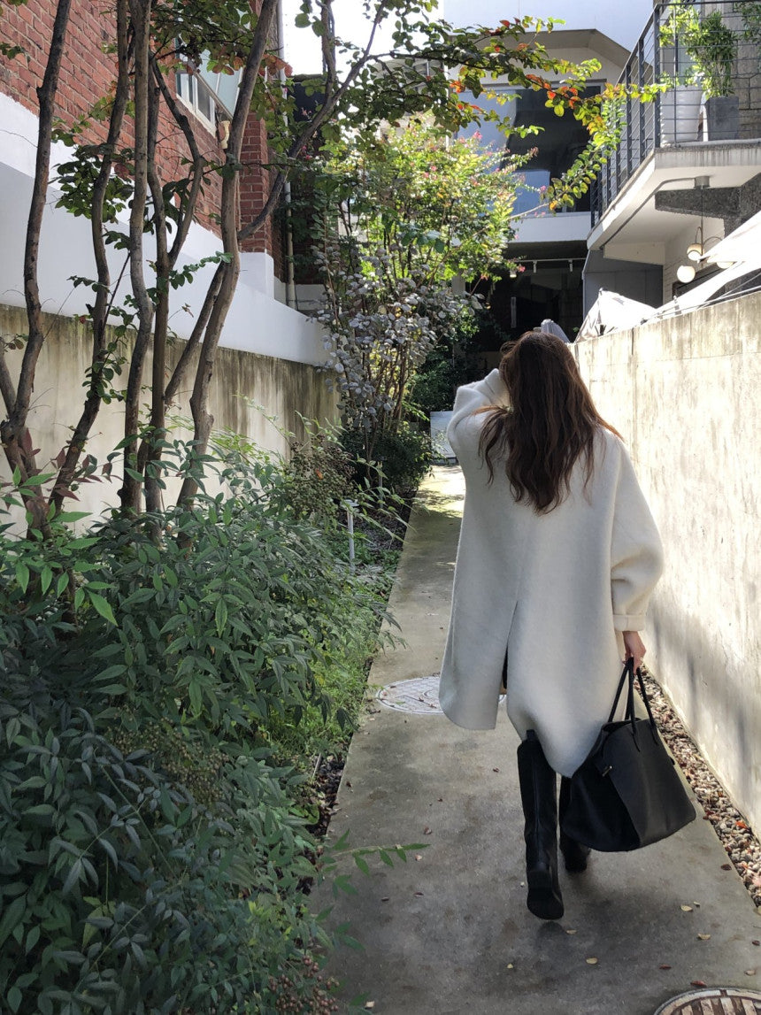 Lea alpaca handmade coat-2col