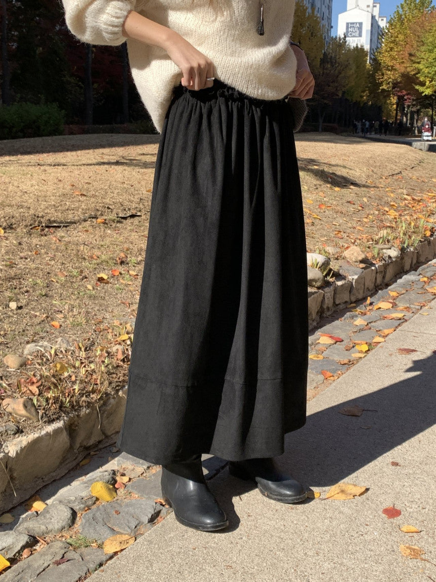 Rue suede flare skirt