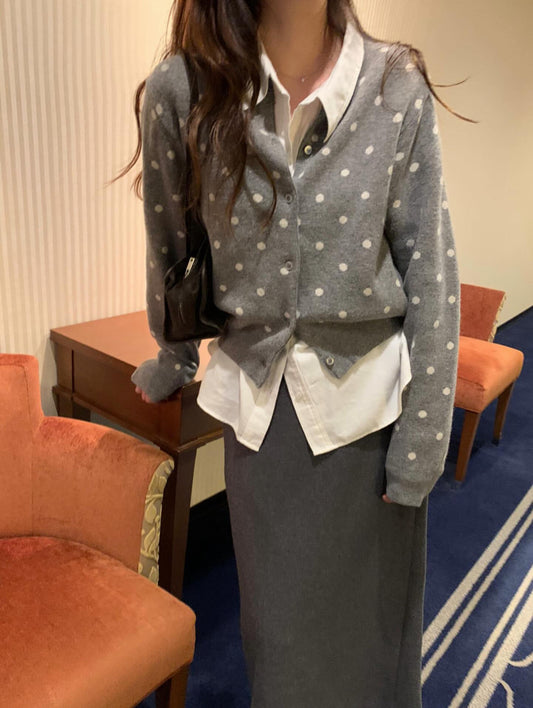 dot cash cardigan-2col