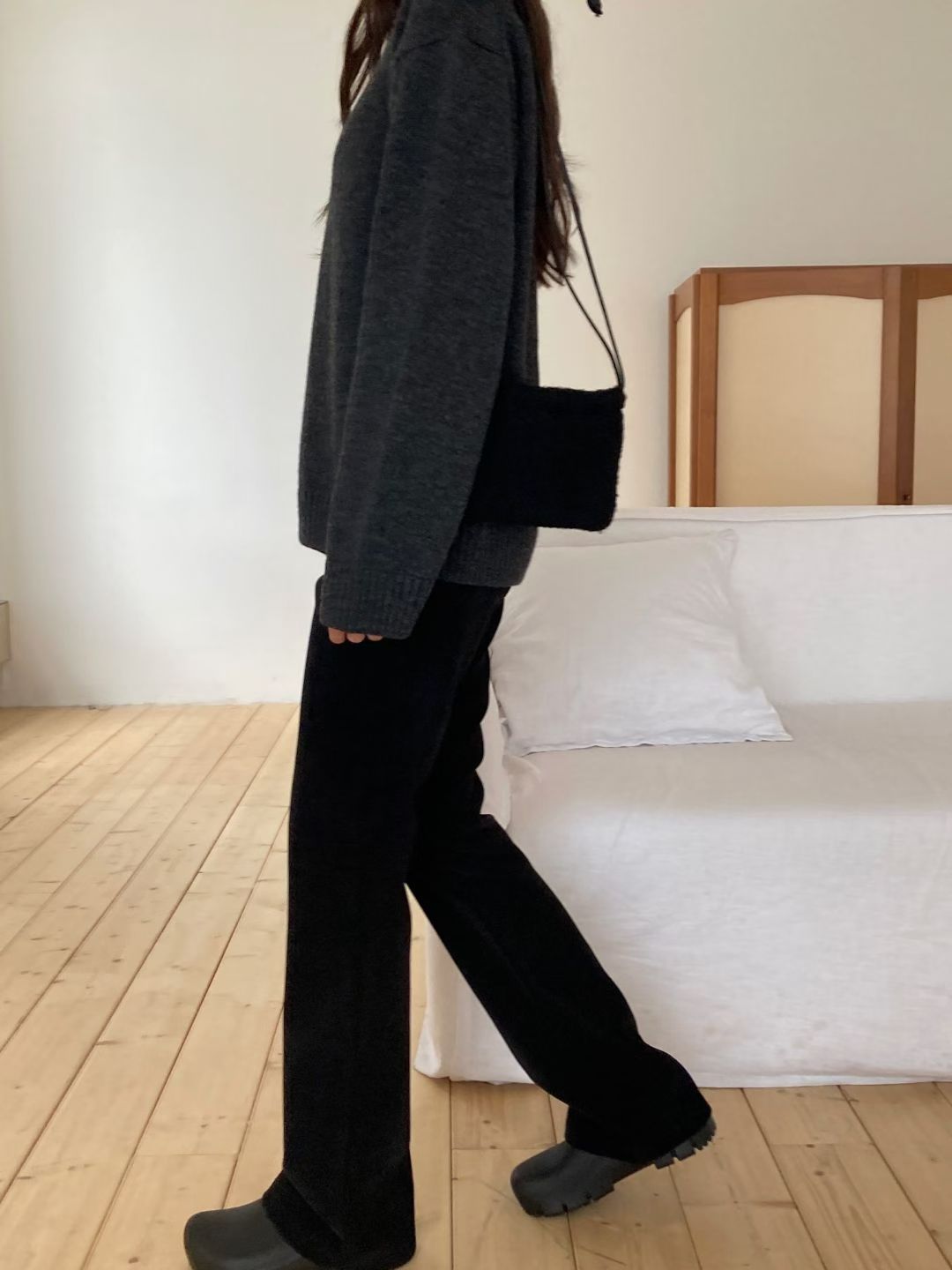 Corduroy bootcut pants